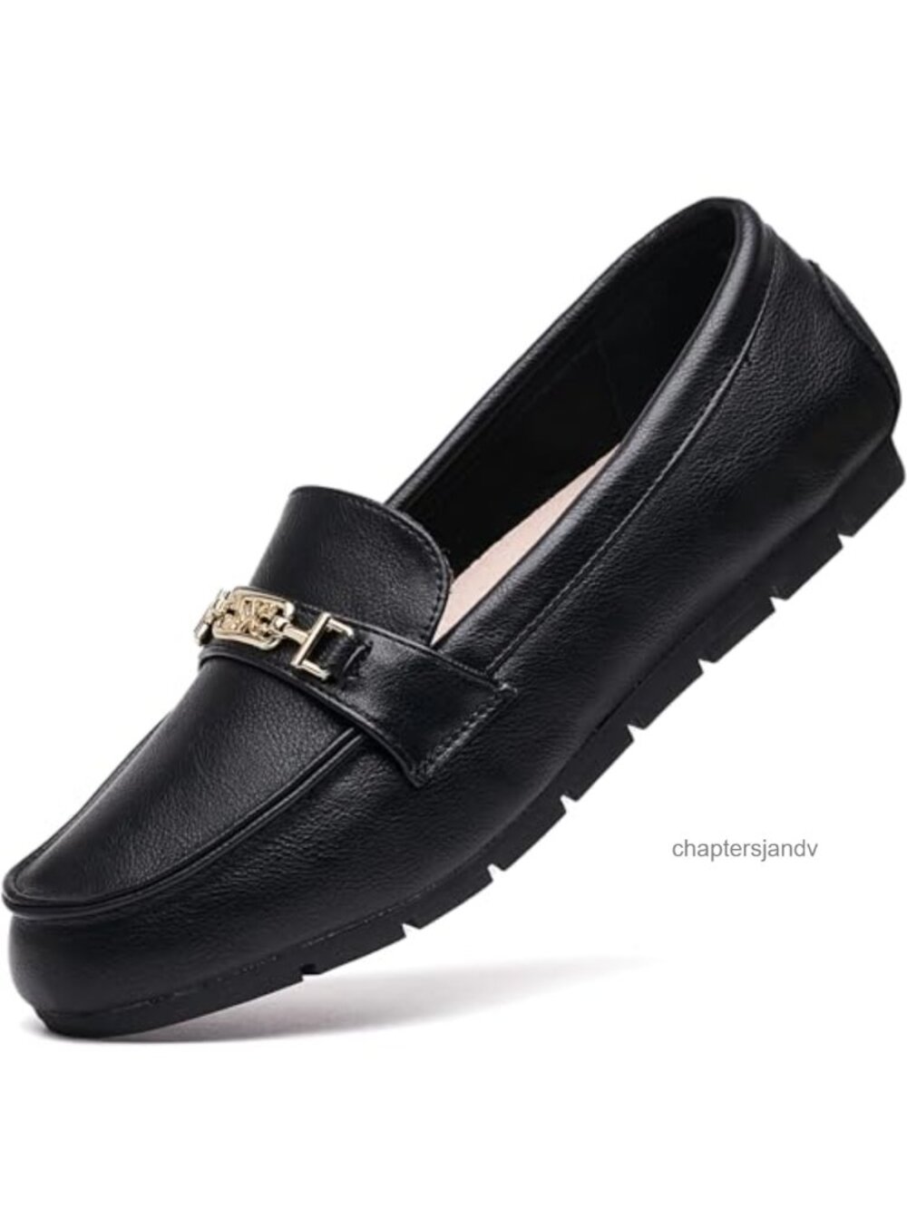 Microfiber Slip-On Loafers Square Toe Walking Flats